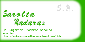 sarolta madaras business card